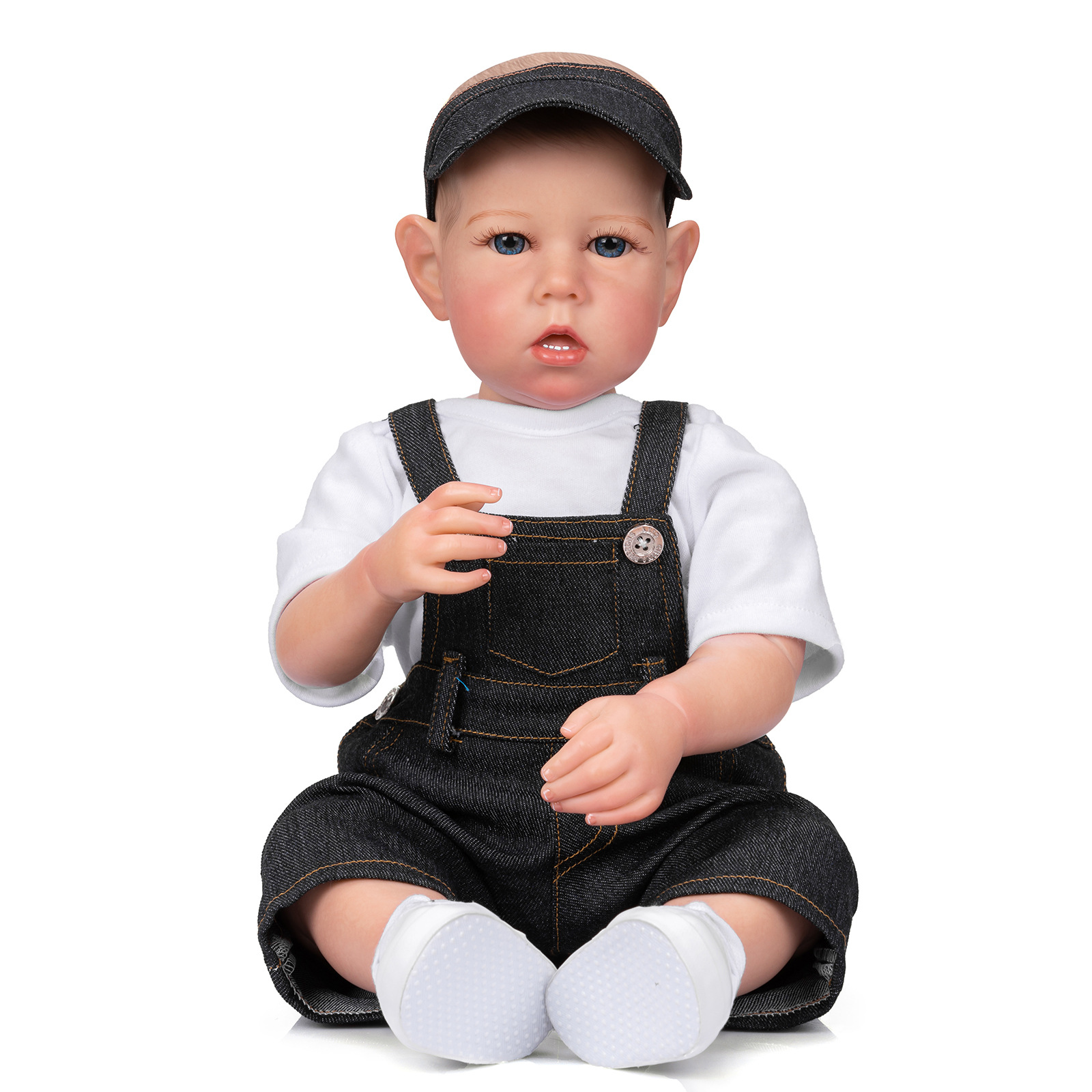22 pulgadas renacido niño Liam pequeño tamaño simulación bebé renacido muñeca lindo bebé