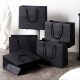 Cross-Border Supply Wholesale Black White Cowhide Color Gift Bag Paper Bag Clothing Handbag Black Cardboard Bag