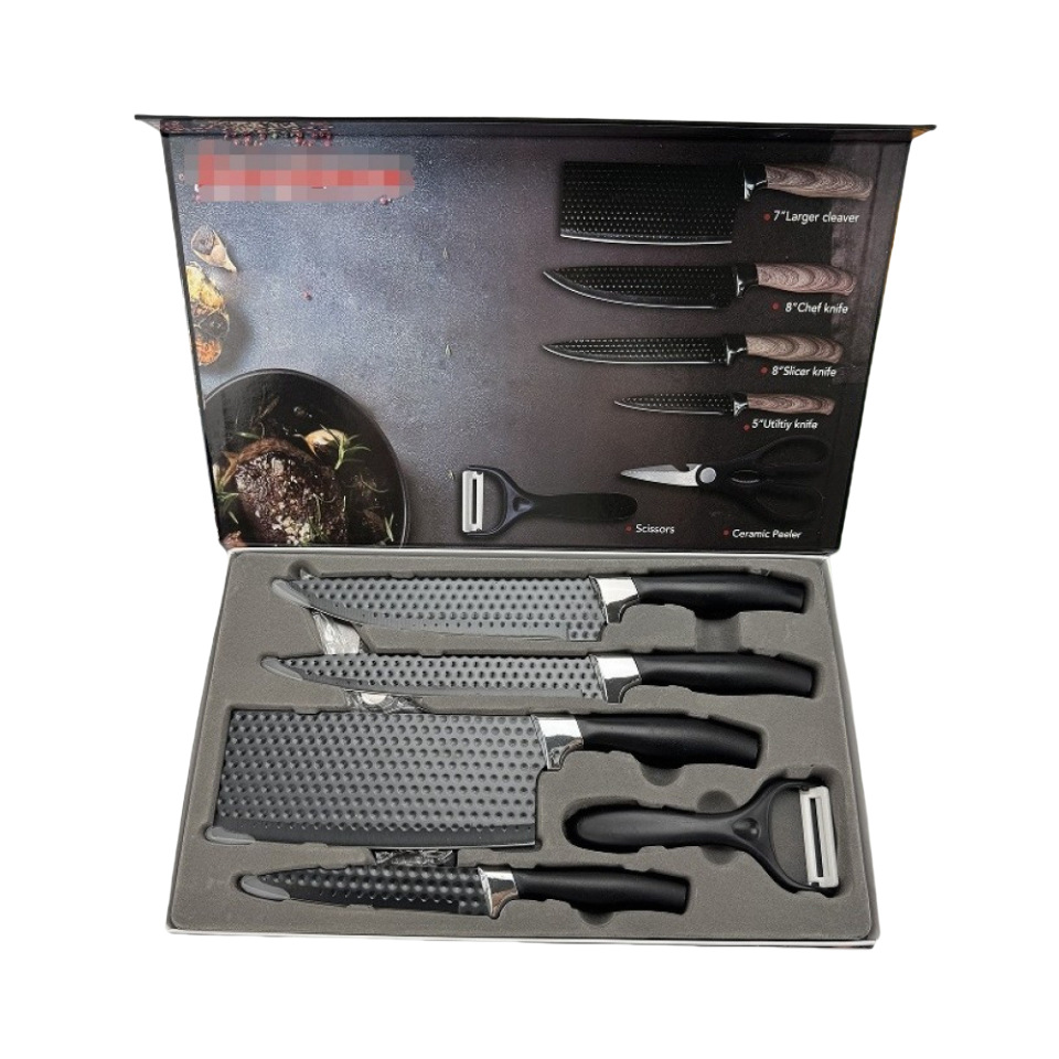 人気の刃物六星紋は六星紋六点セットのキッチンステンレス工具セットのプレゼントカラーボックスをカバーしています。