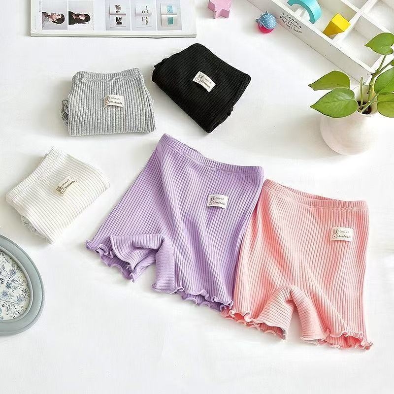 Safety Pants for Girls Summer Thin Safety Pants for Little Girls Ice Silk and Crotch Panties Anti-running Children's Bottoming Shorts