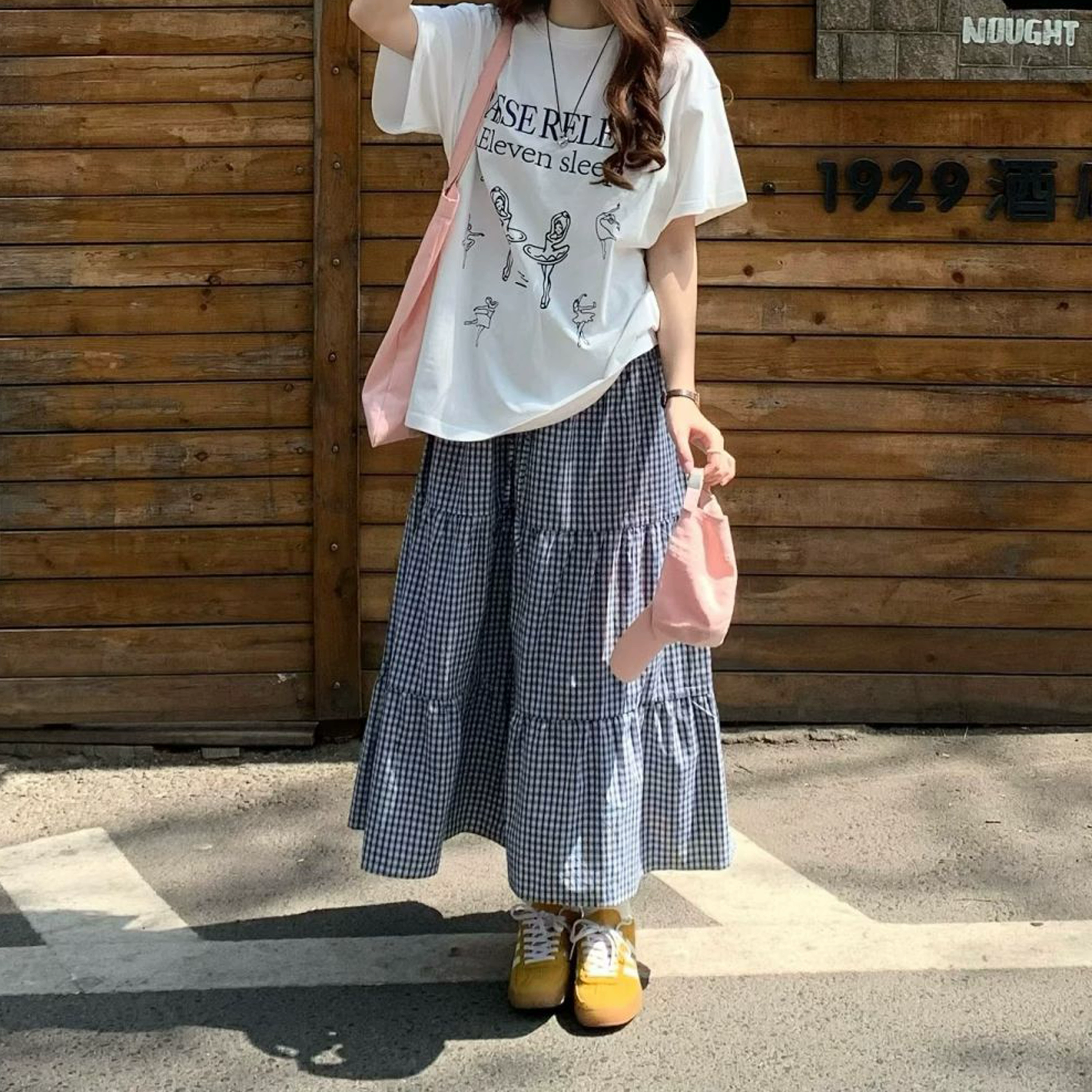 Ретро клетчатая юбка женская летняя с высокой талией, утягивающая драпированная юбка трапециевидной формы, юбка средней длины