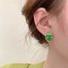 Advanced crystal earings, design sophisticated earrings, high-quality style, champagne color