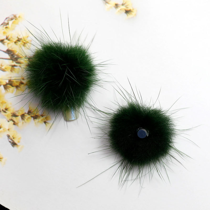 Imán desmontable Bola de Pelo uñas joyería Internet celebridad nuevo invierno visón terciopelo linda chica corazón decorativo hebilla magnética