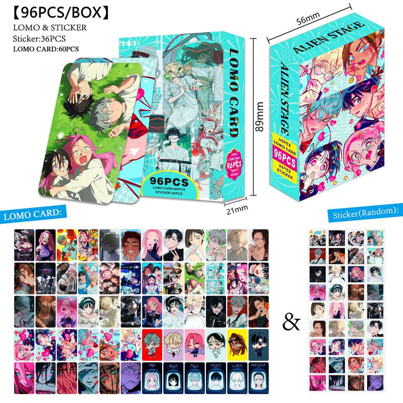 96 Anime Cards, Special-Shaped Stage, Double-Sided Lomo Cards, Postcards, Photo Cards, Gift Cards
