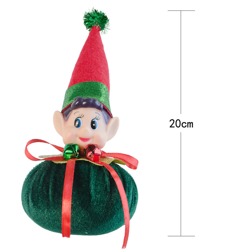 クリスマス装飾用品クリスマスエルフオーナメントウィンドウホームデコレーション赤と緑のクリスマス本棚エルフ人形|undefined