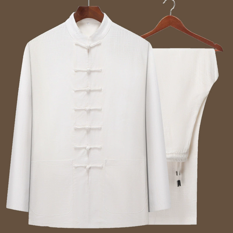 Retro thin colored long-sleeve for elderly, sleeves, set, Chinese style, plus size