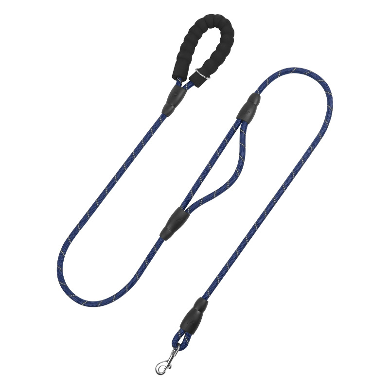 Nuevo tipo de cuerda de tracción de perros a prueba de explosiones estampada corta cuerda de tracción de perros redonda sin estrangular la mano de la mascota cuerda de tracción de perros reflectante