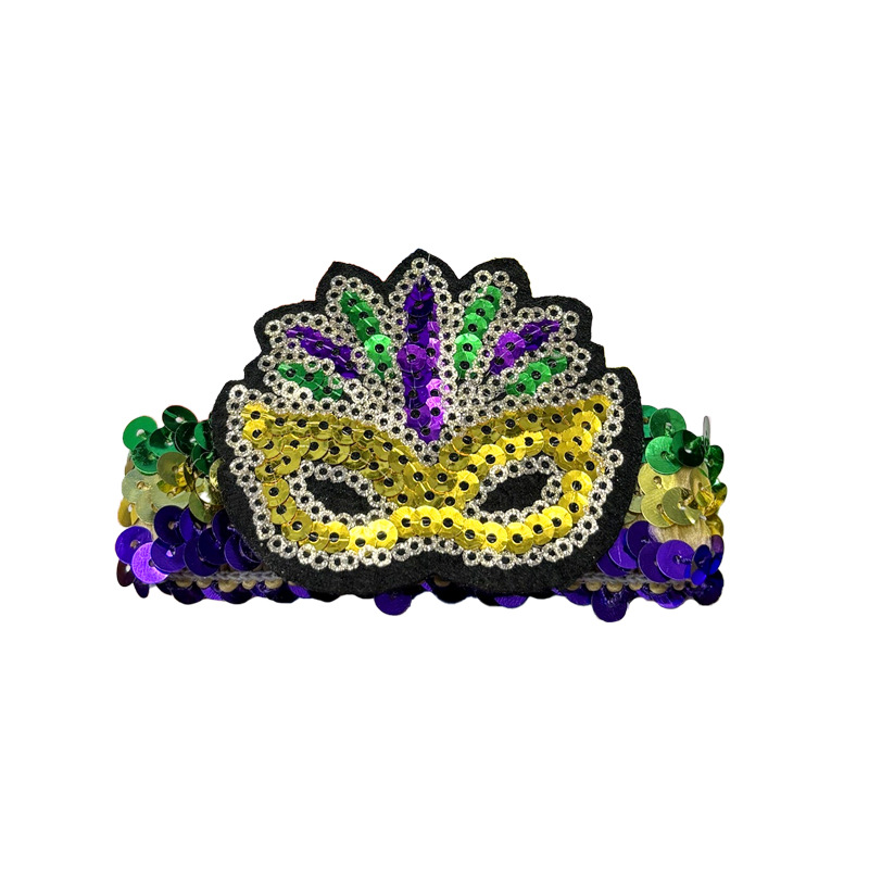 Halloween festa in maschera carnevale Mardi Gras bracciale con paillettes moda tre colori mascherata_voghion.com