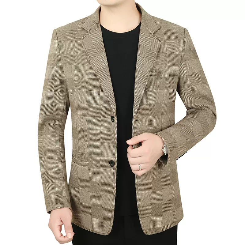 秋冬款男士外套2025年修身潮牌夹克男款翻领韩版新款秋装中长款