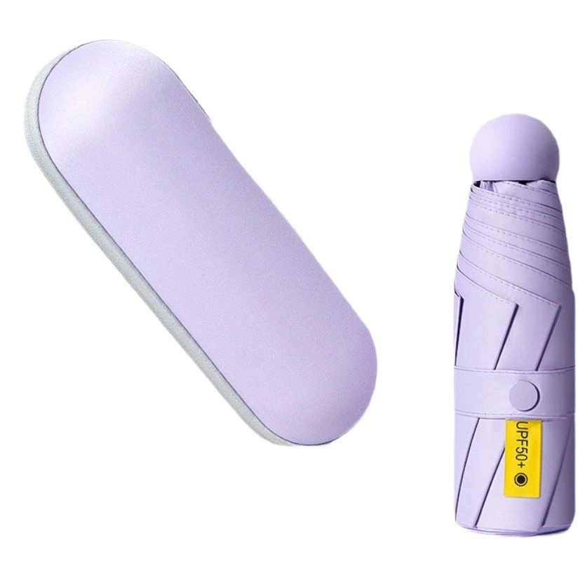 Солнцезащитный солнцезащитный Зонт женский солнечный и дождливый компактный портативный 50% мини черная капсула рекламный зонтик оптовая продажа с фабрики