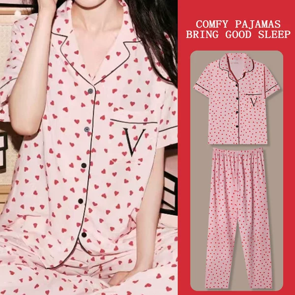 D.M-48 Short-length V Pocket Foundation Love Cardigan