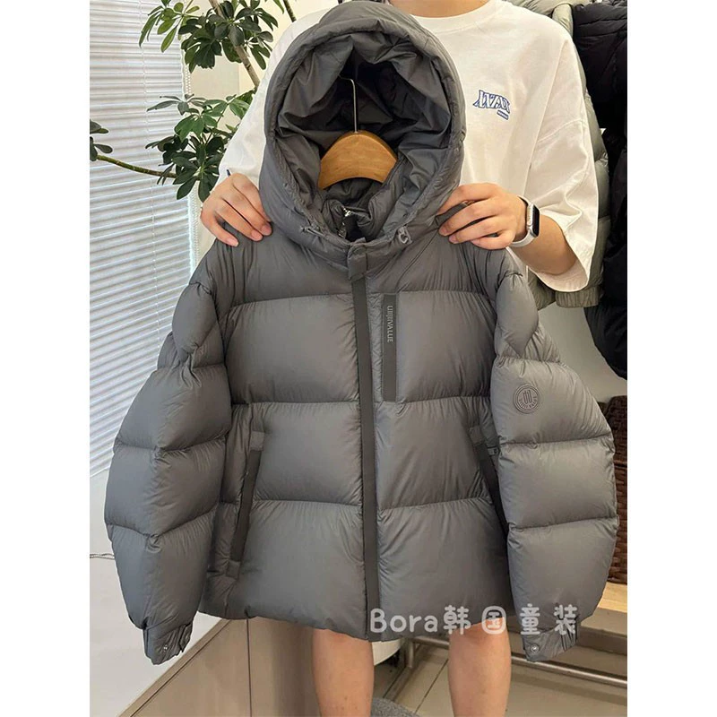 Children's winter light and thin keep warm velvet down jacket for boys, duck down