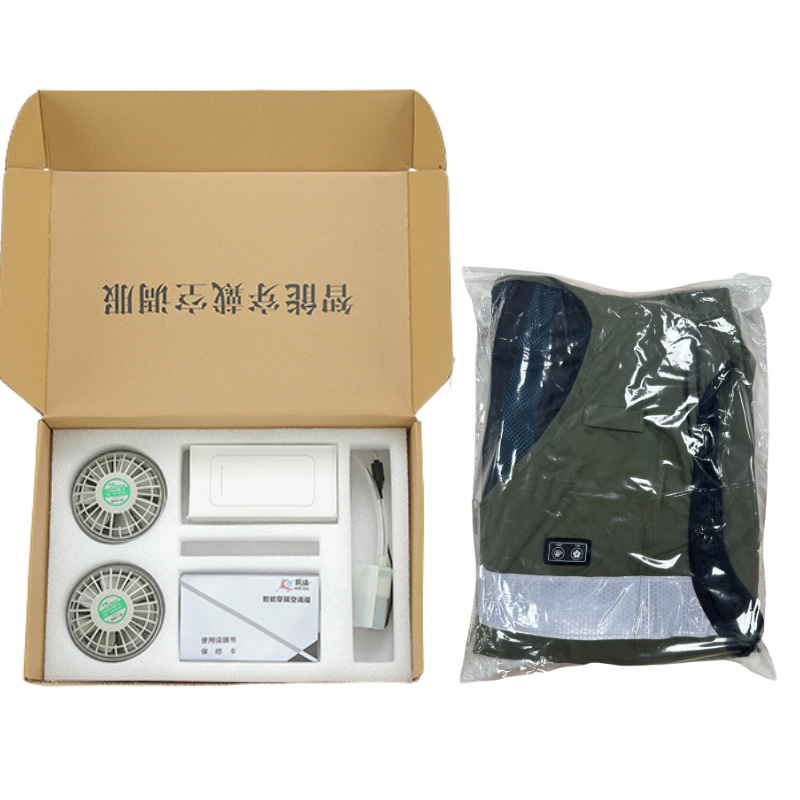 Traje de ventilador de refrigeración de circulación de agua de nuevo estilo transfronterizo, cinturón de aire acondicionado, tiras reflectantes, ropa de trabajo para trabajadores, ropa de servicio