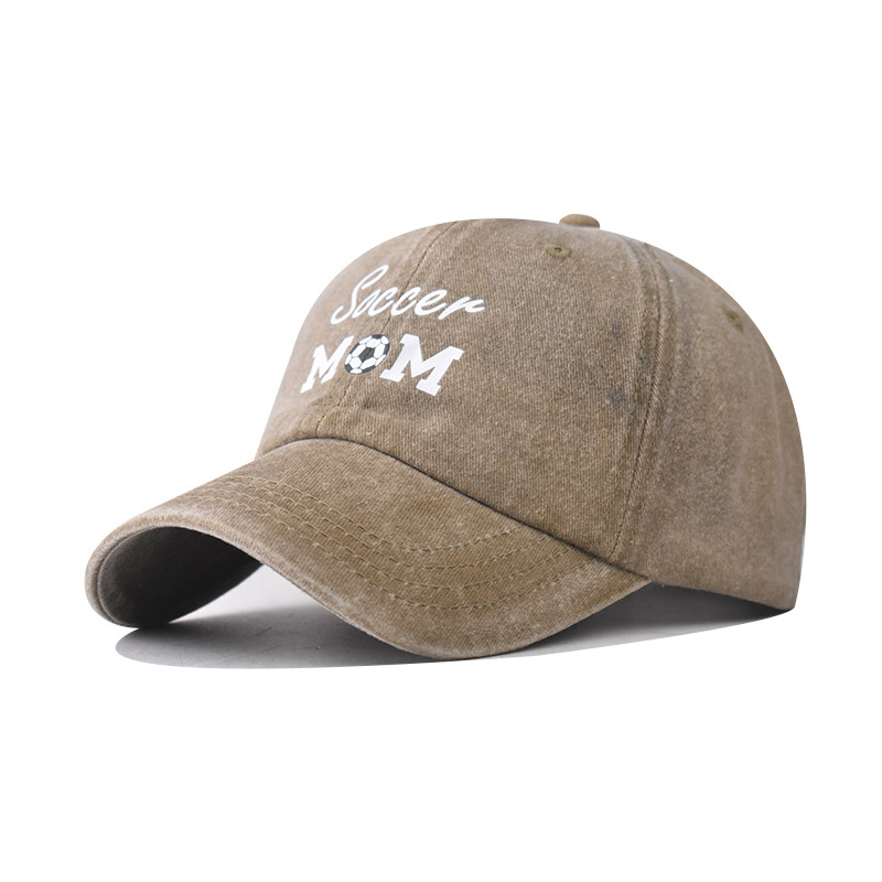 Algodón transfronterizo nuevo lavado con agua viejo sombrero de béisbol de fútbol de alta calidad personalidad al aire libre MM gorra de lengua de pato