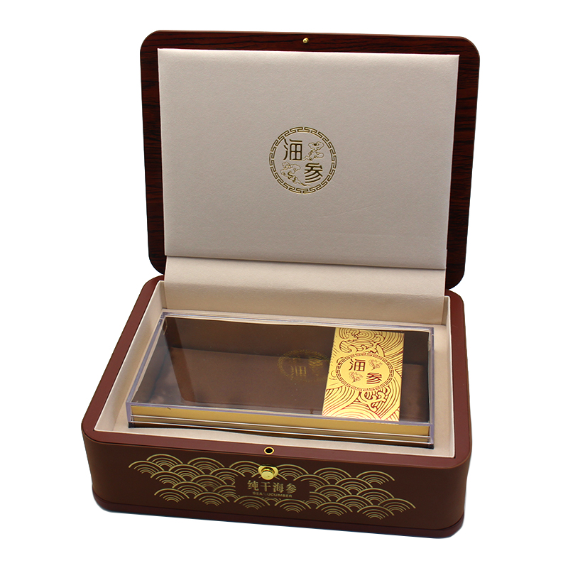 Caja de regalo de pepinos de mar Caja de embalaje de pepinos de mar 1 jin caja de madera seca de pepinos de mar Caja de regalo de pepinos de mar