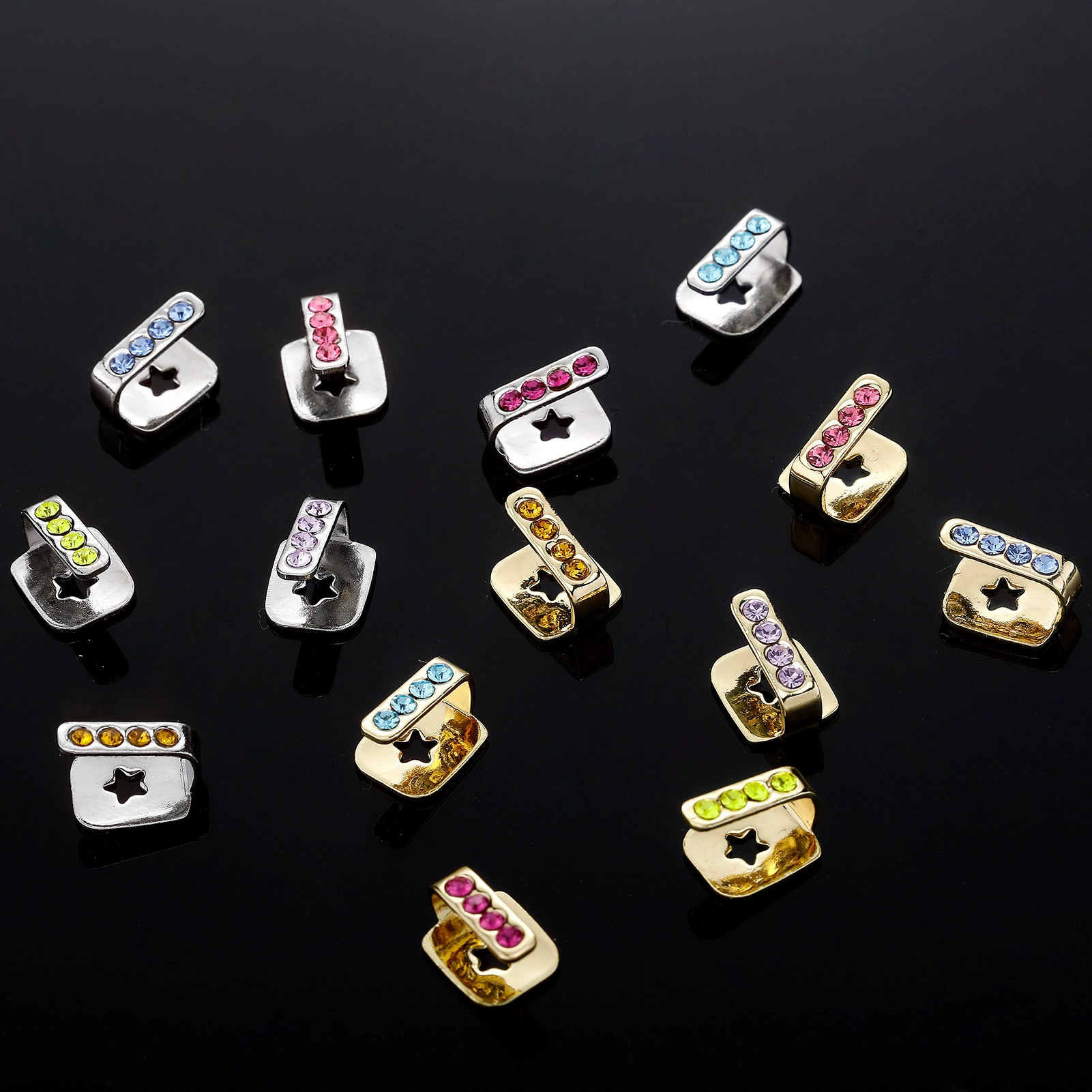 Золотой зуб для мужчин в стиле хип-хоп для Хэллоуина, однозубный, вертикальный, с четырьмя звездами, для трансграничной торговли на Amazon, необычный, с характером