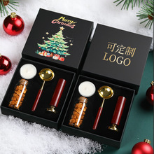 9月新品 黑盒圣诞套装 可定 制 火漆印章天地盖黑盒子圣诞节礼物