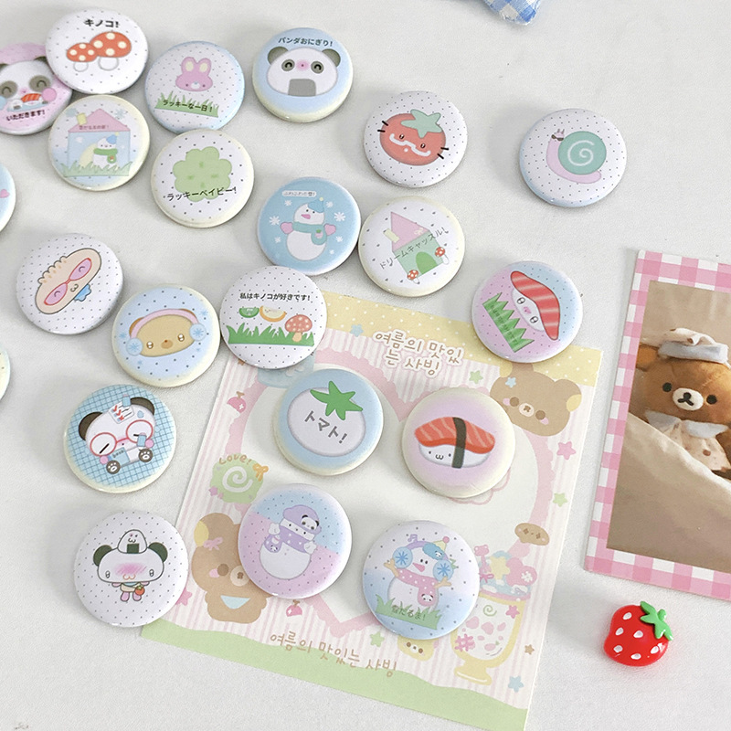 オリジナルかわいい昔ながらのミニバーチャーかわいい漫画ハンドブック装飾バーチャー 25 ミリメートルバッジピンかわいい|undefined