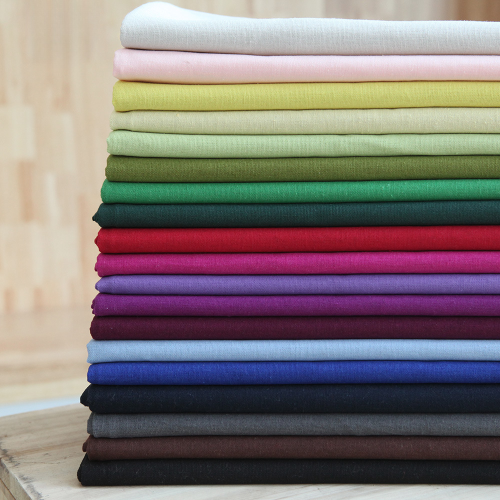 纯色亚麻布料棉麻布 服装裙子裤子平纹面料 开业红布麻布春秋季