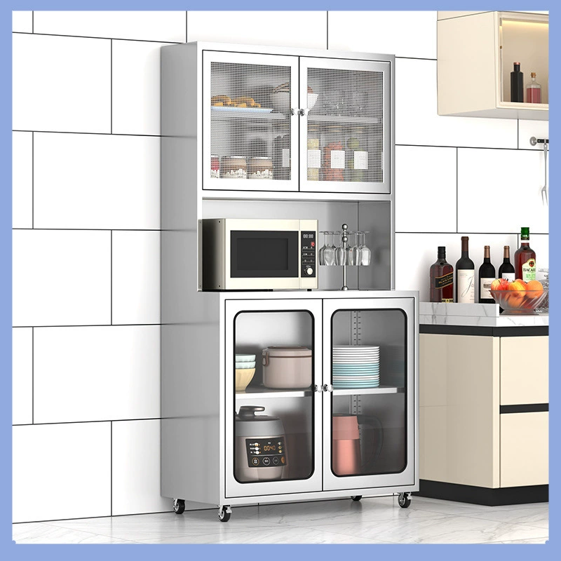 304 утолщенный шкаф из нержавеющей стали, кухонная миска, новый бытовой шкаф, сетчатая дверь, буфет, шкаф для хранения, шкаф для хранения