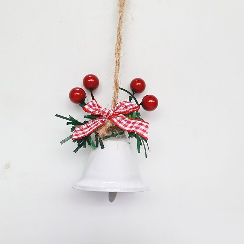 アマゾンクリスマス鉄芸大鈴ホーム装飾アクセサリー麻縄冬青ベリークリスマス鈴掛け|undefined