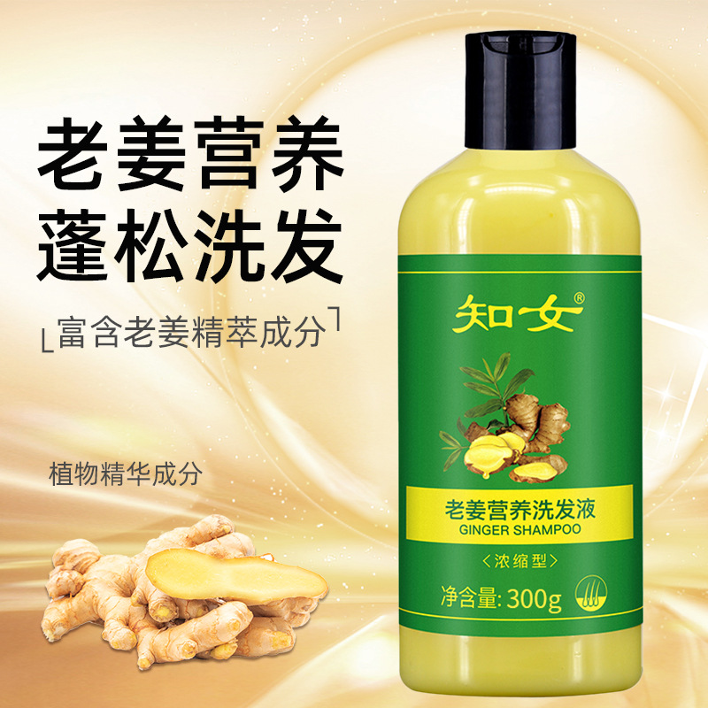 ginger shampoo Nutrition Repair Shampoo Dandruff relieve itching fluffy brand Shampoo On behalf of wholesale