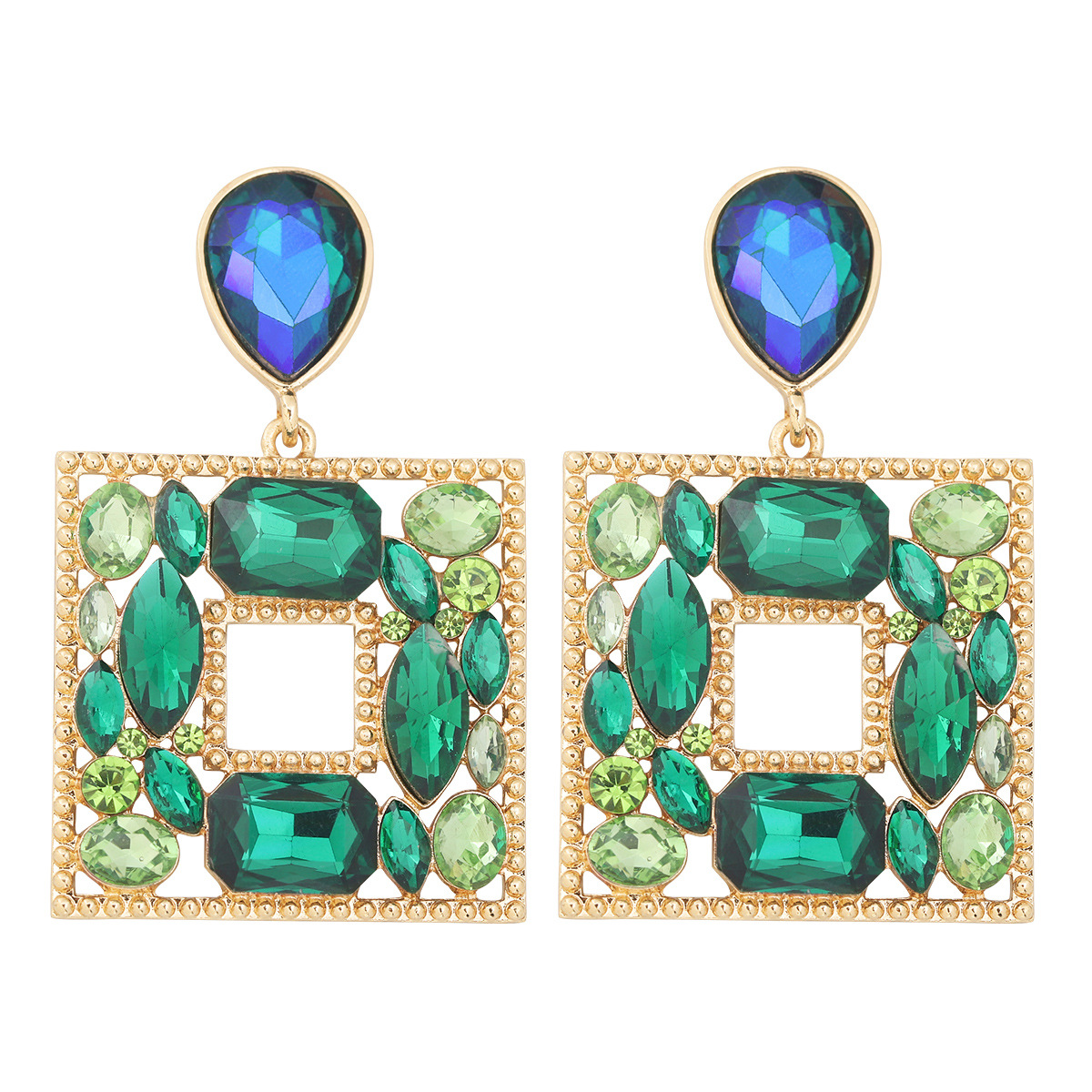 Fashion Heart Shape Alloy Inlay Rhinestones Earrings 1 Pair display picture 20