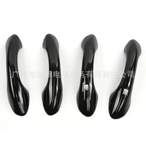 Suitable for 19-22 models of Hyundai Santa Fe, SantaFe TM, glossy black carbon fiber door handle covers