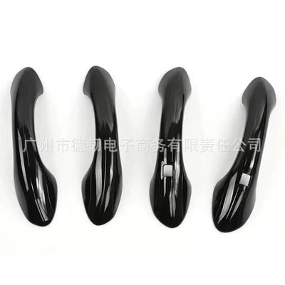 Suitable for 19-22 models of Hyundai Santa Fe, SantaFe TM, glossy black carbon fiber door handle covers
