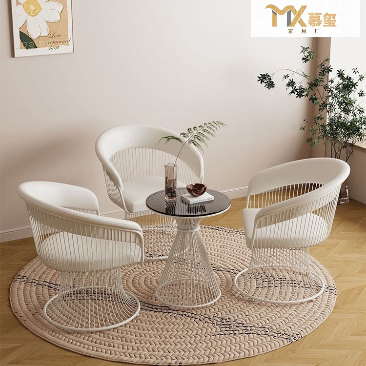 Cream-Style Sofa Chair Designer Living Room with Negotiation Table Balcony Leisure Table and Chair Three-Piece Set Can Be Rotated 360 Degrees ° Rotation Cream-Style Sofa Chair Designer Living Room with Negotiation Table Balcony Leisure Table and Chair Three-Piece Set Can Be Rotated 360 Degrees ° Rotation
