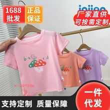佳艺儿儿童水柔棉短袖0-4岁女童t恤宝宝弹力半袖上衣婴儿夏季汗衫