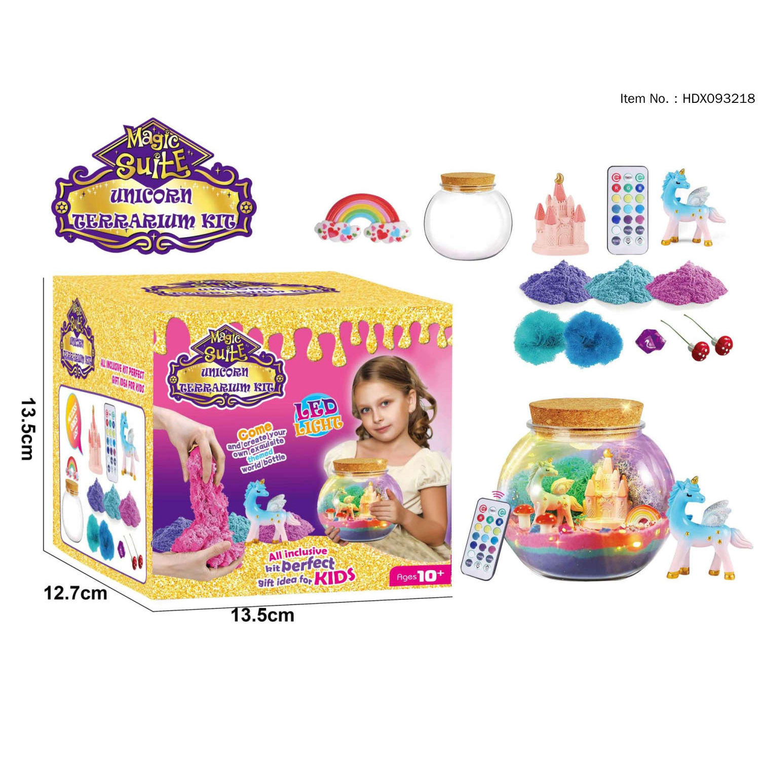 HDX093218LED 야간 조명 장식품 시리즈-골든 유니콘