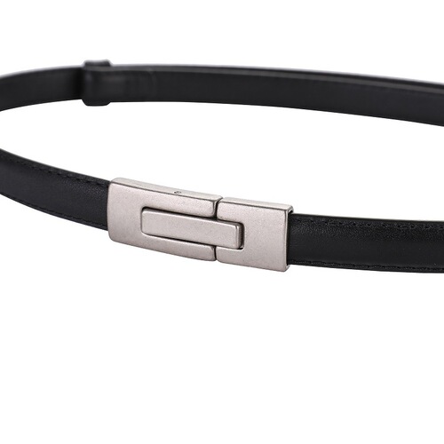 Leather fine women's versatile head layer cowhide buckle belt for women to decorate dresses small women's belt wholesale