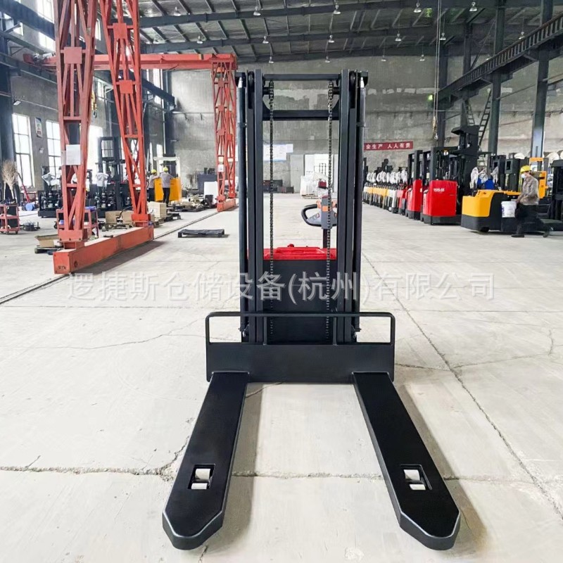 全电动大长腿堆高车2吨升高3m步行式液压升降堆垛车托盘装卸车