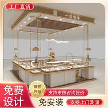 整店设计万达商场过道多经点位珠宝展柜异性不锈钢烤漆精品柜