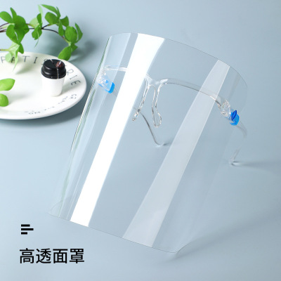 Leather buckle Anti-oil dustproof transparent face shield kitchen Plastic PC Fog Removable Carry Firm
