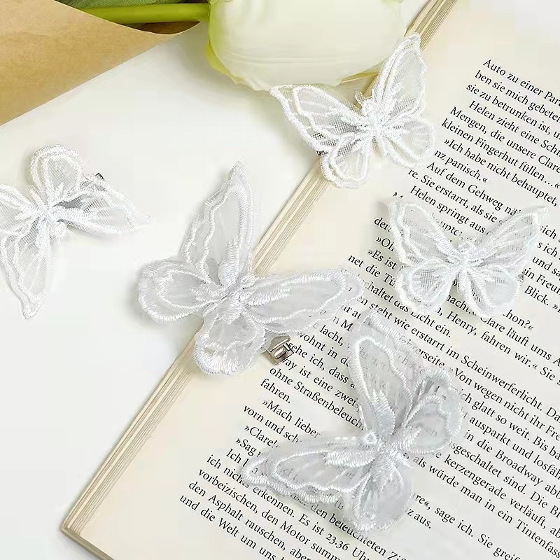 Fairy Style Butterfly Lace Rib-knit Hair Clip display picture 3