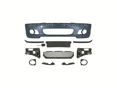 Suitable for Bmw 3 Series E46 Modified Mt Front Bumper Assembly, Fog Light Bumper Cover, Early and Late Model Grille Parts, Export (Big Surrounded) - e46-mt-front-surround