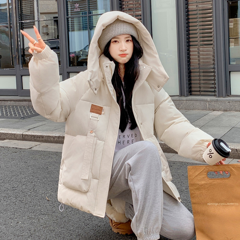 2024 invierno nuevo abrigo de mujer de algodón corto chaqueta de algodón de alta sensación moda