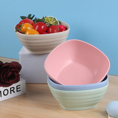 Wholesale Soup Bowls, Household Nordic Instant Noodle Bowls, High-Endurance Student and Children's Shatterproof Bowls, Wheat Straw Rice Bowls, Commercial Use