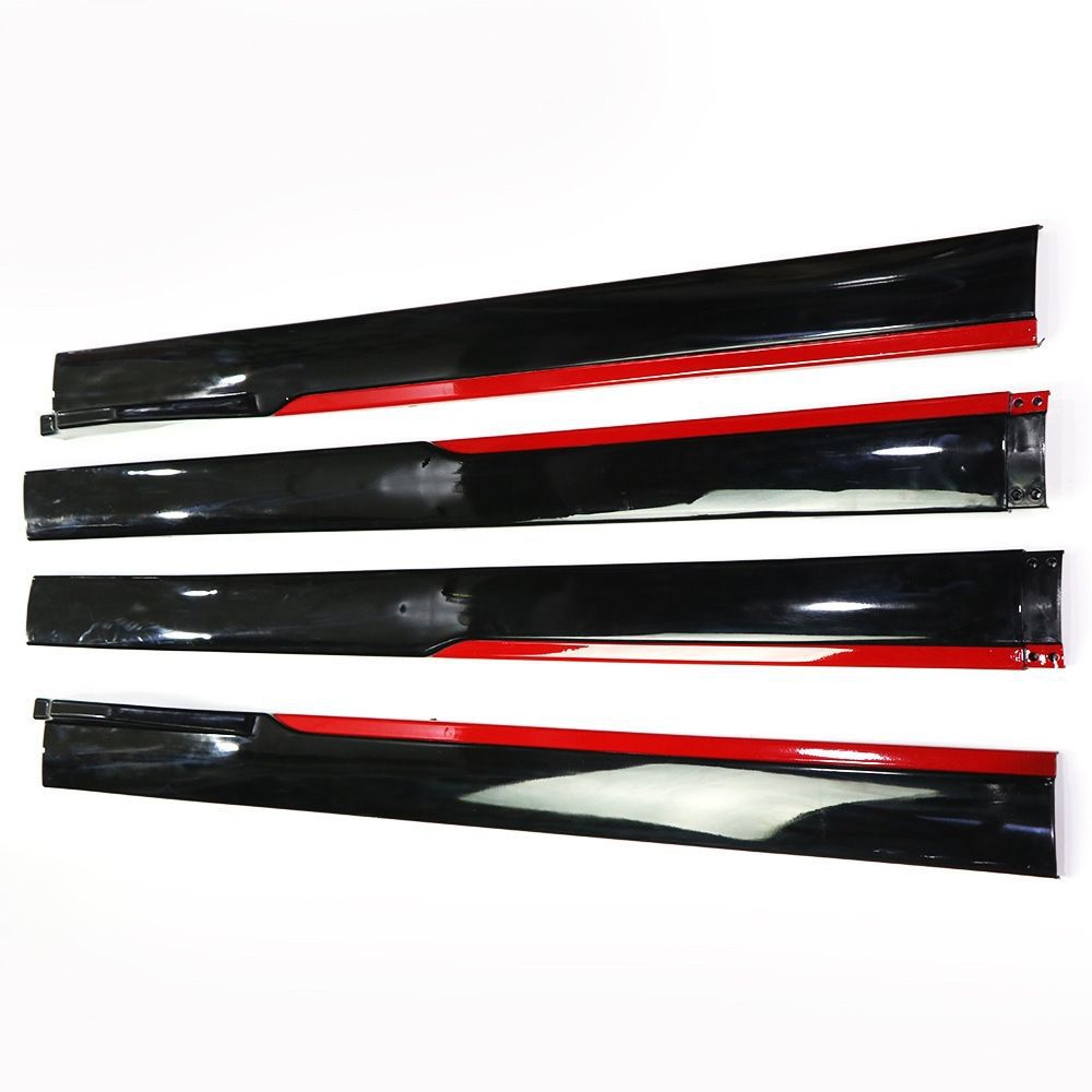 Car modification universal two-segment split 2 m side skirt 2.2 m carbon fiber red side surround side shovel car decoration