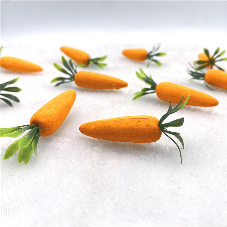 7cm decoraciones de Pascua decoración de fiesta de zanahoria accesorios de juguete accesorios de decoración de juguete de zanahoria transfronteriza