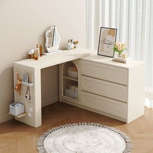 Solid Wood Dressing Table Cream Style Cupboard Bedroom Simple Modern 2025 New Home Dressing Table Integrated Dressing Table