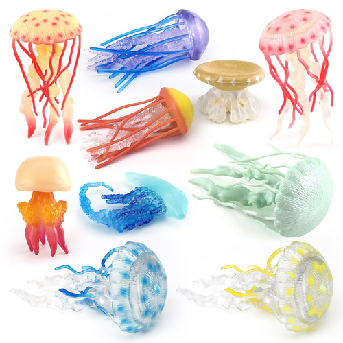 Cross-border export simulation ocean bottom creature soft glue jellyfish model static jellyfish desktop hand-made ornament toy