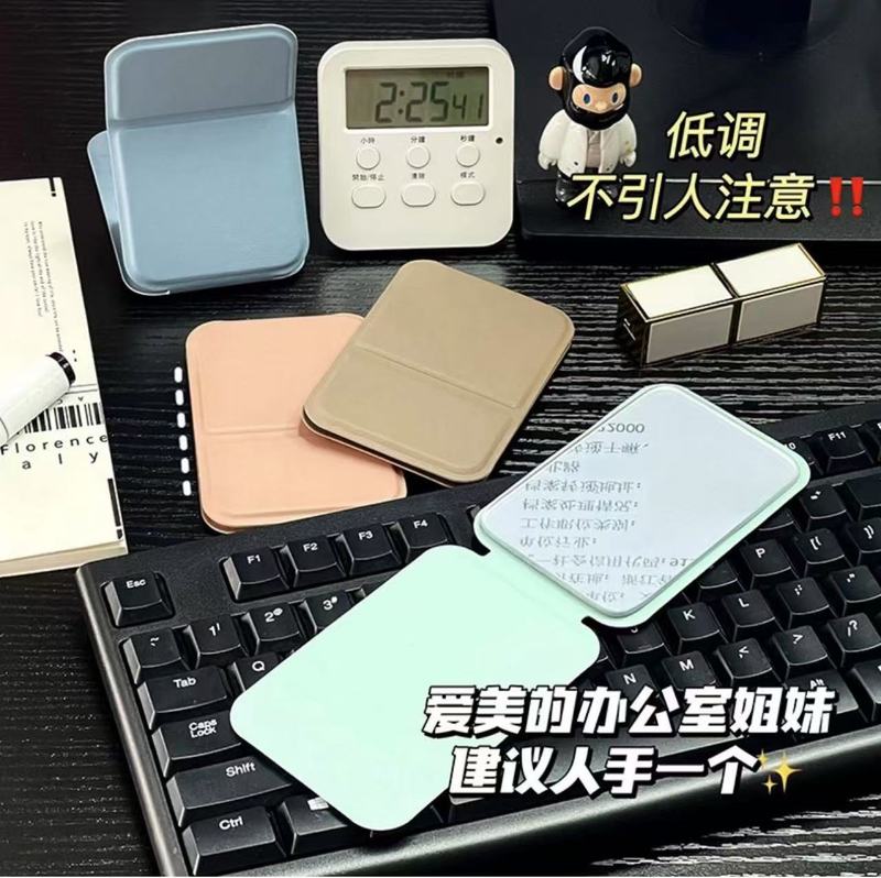 折叠镜子梳妆台式桌面家用女随身便携式办公室翻盖网红大化妆镜|undefined