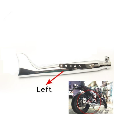 Modified motorcycle retro exhaust pipe, cruiser straight-out fishtail exhaust pipe (Exhaust pipe) - 1-on-the-left