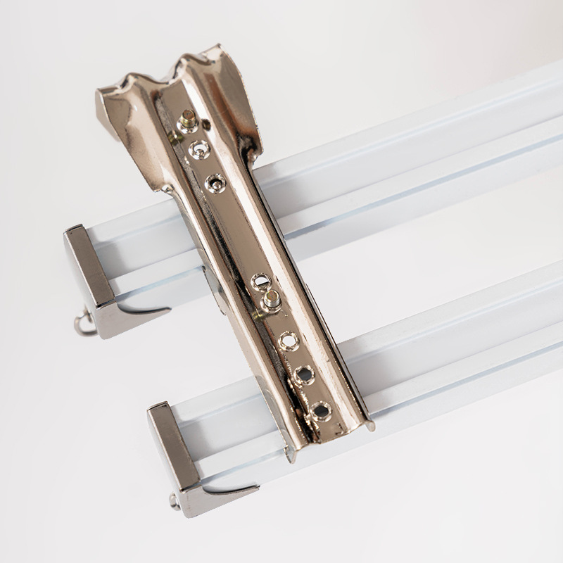 3MM grueso carril deslizante pesado aleación de aluminio doble cortina silenciosa carril cortina corredera cortina carril recto carril guía