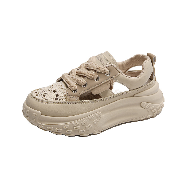 Zapatos de red de altura transpirable de suela gruesa, zapatos de verano delgados, zapatos de moda para padres, zapatos deportivos casuales de suela suave para niños