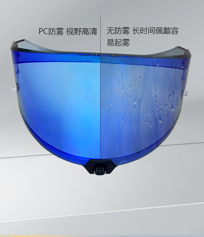 Motorcycle Helmet Lens Compatible with R2R, Suitable for Day and Night Use, Windproof, Sandproof, Waterproof, Anti-Fog, Color-Changing Visor, Anti-Fog Film