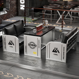 Trendy Industrial Style Booth Tables and Chairs, Popular Cafes, Gyms, Commercial Music Bars, Clear Bar Booths and Sofas